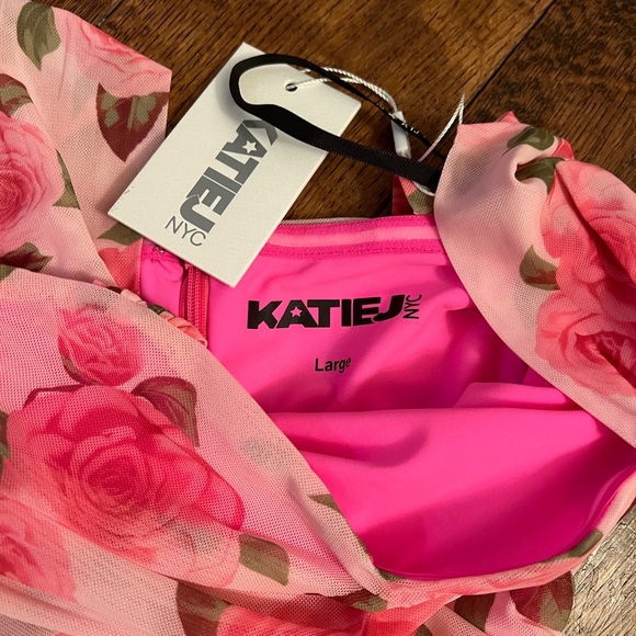 Pink Floral Ruched Dress katie - Picture 10 of 10